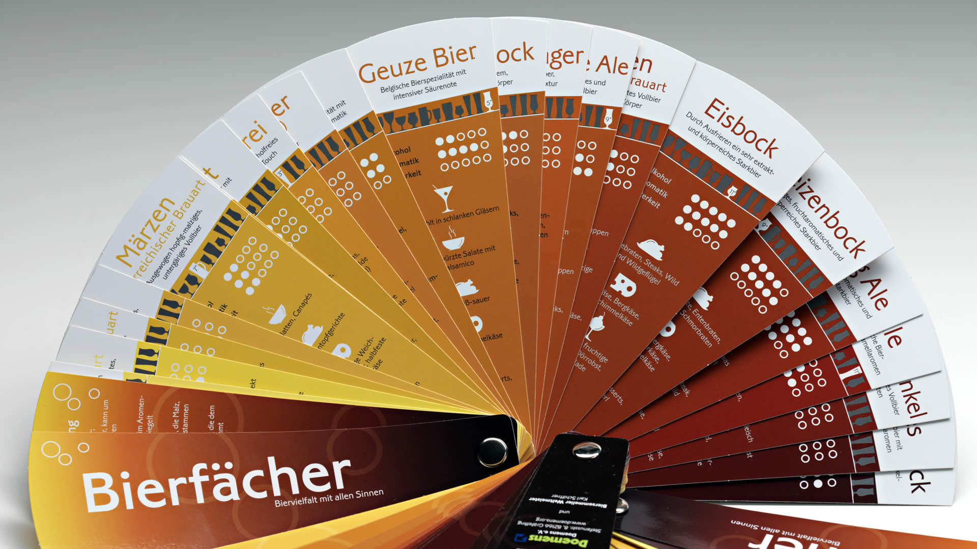 Der Bierfächer blank Bierland Österreich